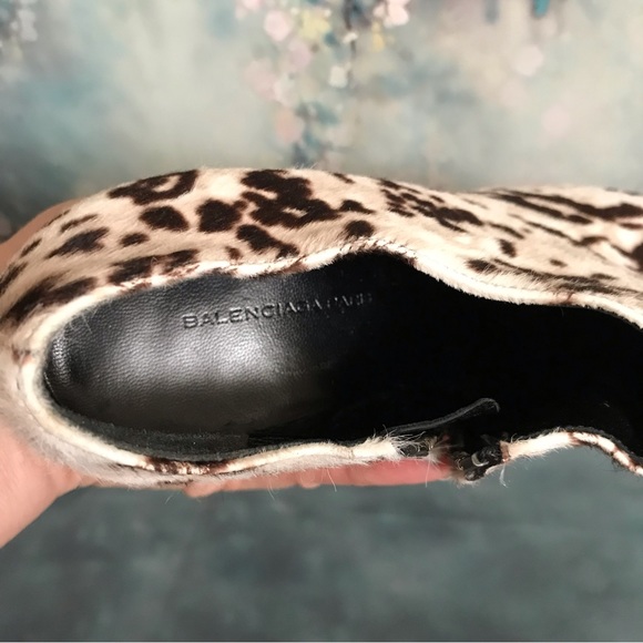 Balenciaga Fur Stiletto Ankle Booties - Picture 10 of 12